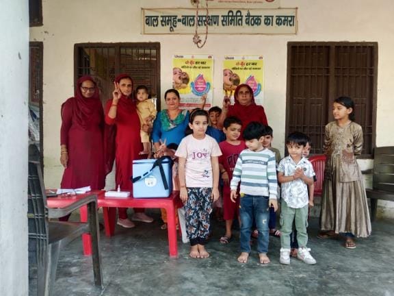 52.74 percent children received anti-polio doses