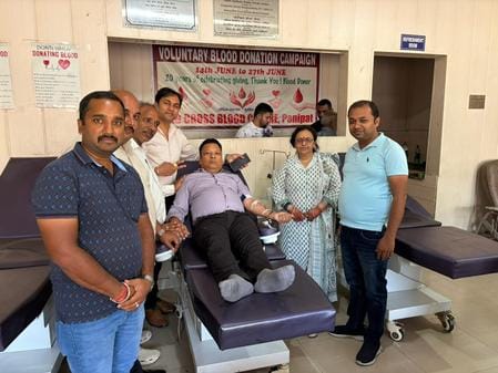 Blood donation done in the camp