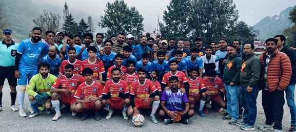 The first match of the Kumaon Cup football tournament ended in a draw.