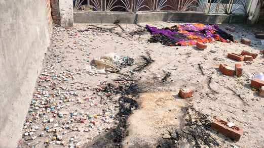 Firecrackers were drying in the sun, and the explosions occurred due to fire.