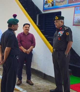 Group Commander Brigadier inspected the NCC battalion.