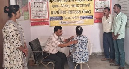 The camp was crowded with patients suffering from viral infections and skin diseases