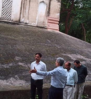 Superintending archaeologist inspected the protected monument Jama Masjid.
