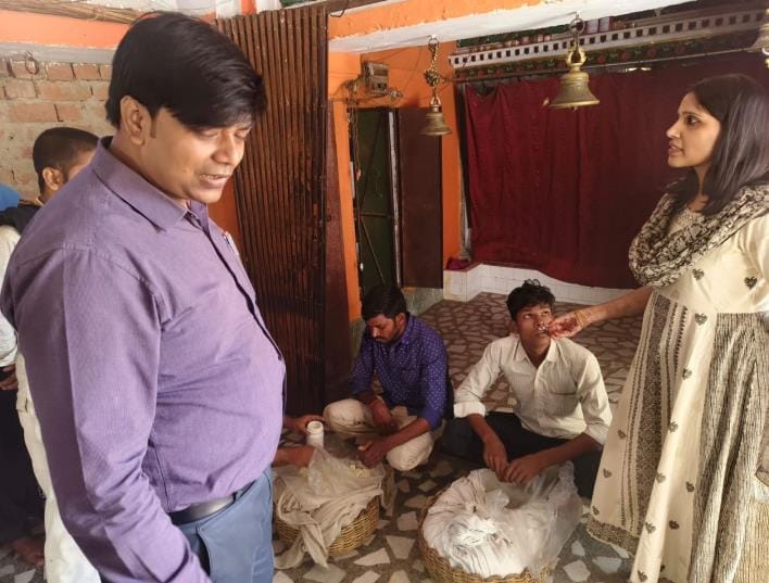 16 kg khoya and 14 kg sweets were destroyed.