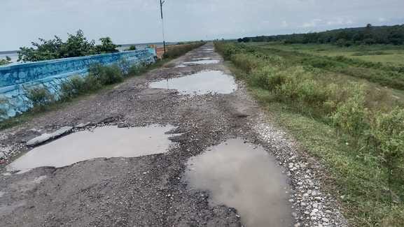 Sharda Sagar Dam road in bad condition, people of 15 villages troubled