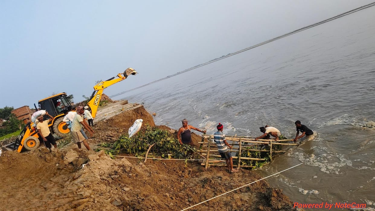 Gorakhpur News: Erosion of Saryu intensifies in Gyankol and Bagaha Dewar