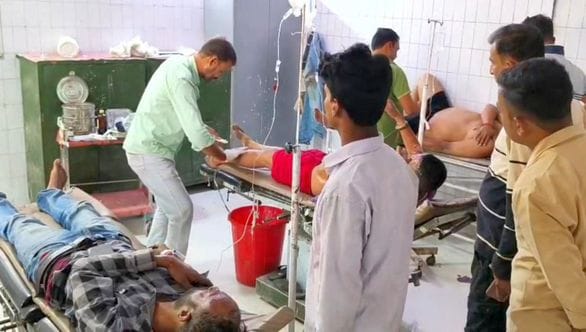 SDO, JE and contract workers were burnt by electric current.