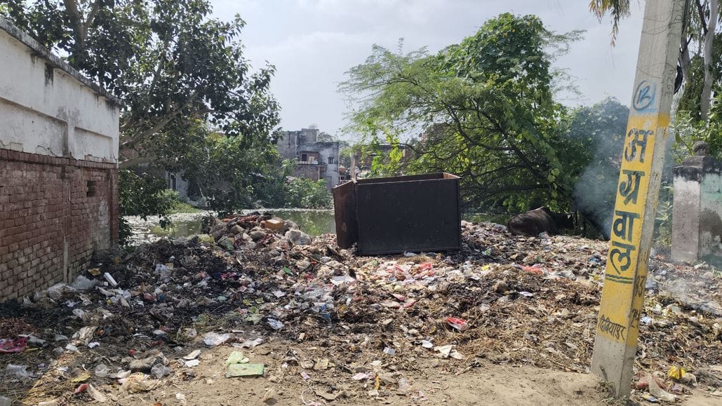 The pond became a garbage dump, causing a foul smell and increasing mosquito infestation.