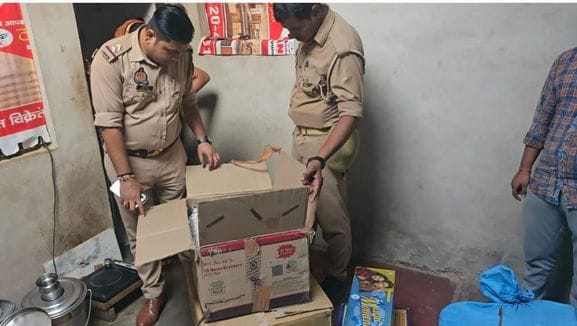 Firecrackers found in a residential area were confiscated.