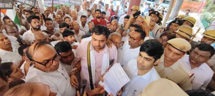 Congress protests demanding justice for IPS officer Y Pooran