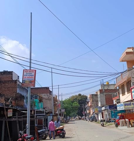 System in the dark... City Council forgot to install lights by installing poles