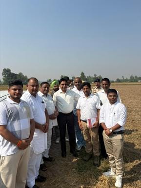 The commissioner took stock of the damaged crops