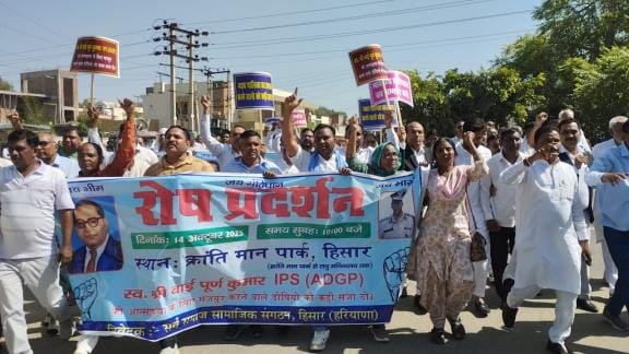 Ten organizations took to the streets demanding justice for ADGP Y. Puran Kumar