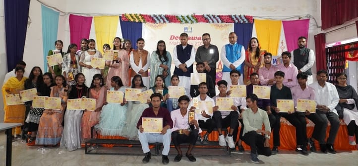 Girl students added colour to Diwali festival with mehndi and poster making.