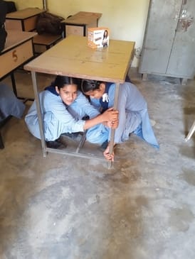 In an earthquake, bend, cover and hold on is the most effective way to escape.