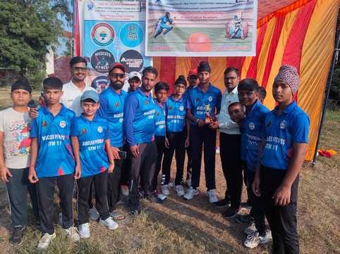 Dharamveer's stormy innings made the Muscles Fitness Gym team the winner