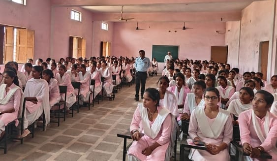 Information about employment opportunities provided to girl students