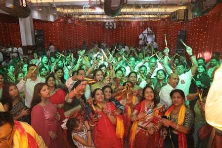 Worship of the family deity Maa Lakshmi with Dandiya Raas