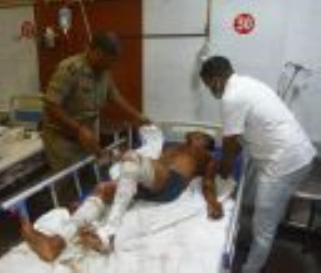 Youth set himself on fire after burning flammable substance