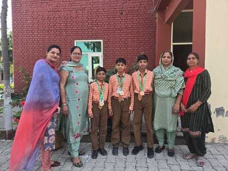 Student Ankush Majra took high jump