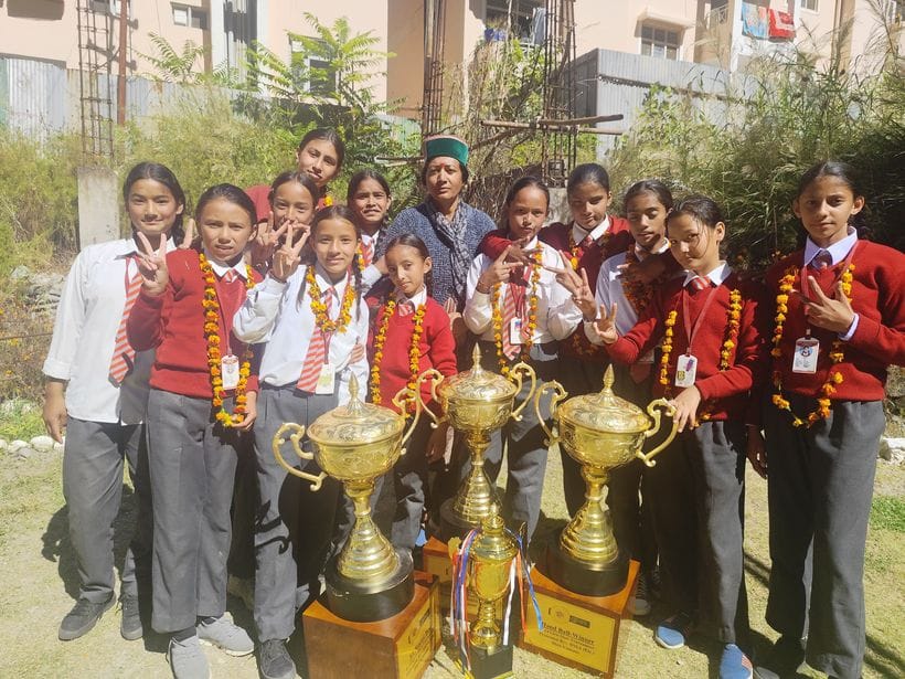 Chholtu School became the overall winner in the under-14 girl's category competition.