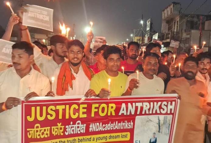 Candle march to get justice for NDA cadet Antariksh Singh