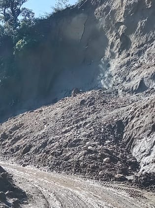 The Berian-Chowki Manyar road has become a danger signal.