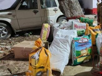 Six quintals of firecracker gunpowder recovered from the warehouse
