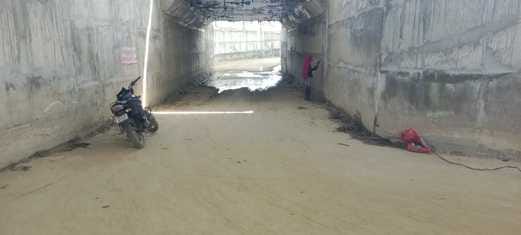 Construction of the second underpass in the district completed with an expenditure of five crore rupees.