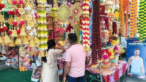 The festivities of colourful garlands, chandeliers and frills