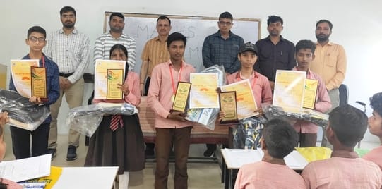 Five children selected for Mathematics Olympiad and Spell-Bee competition
