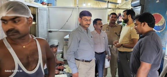 12 kg of spoiled sweets were destroyed and samples of khoya and chhena were taken.