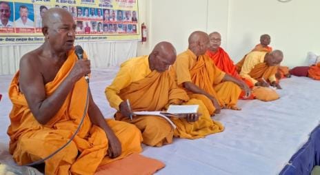 Gunja Buddham Sharanam Gachhami echoed on the mound of Devdah.