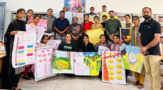 Creative work in poster making
