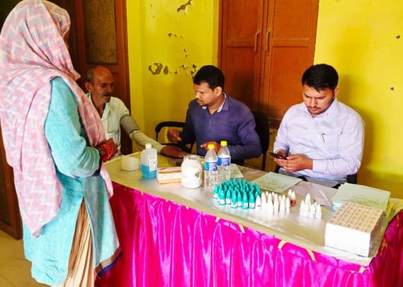Spectacles distributed at eye check-up camp