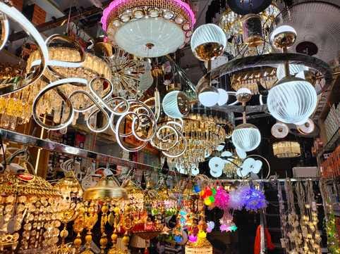 The sound of firecrackers and rockets will emanate from the chandelier on diwali