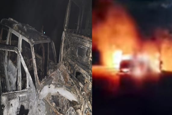 Rajasthan News: Four Friends Burn Alive, One Critically Injured in Trailer-Scorpio Collision on Mega Highway