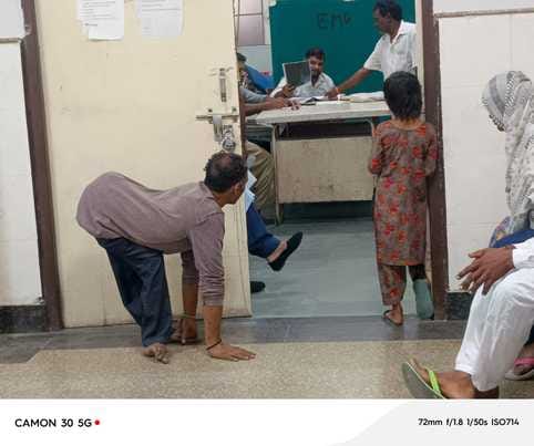 Disabled people faced a lot of problems in the hospital to get their certificates made.