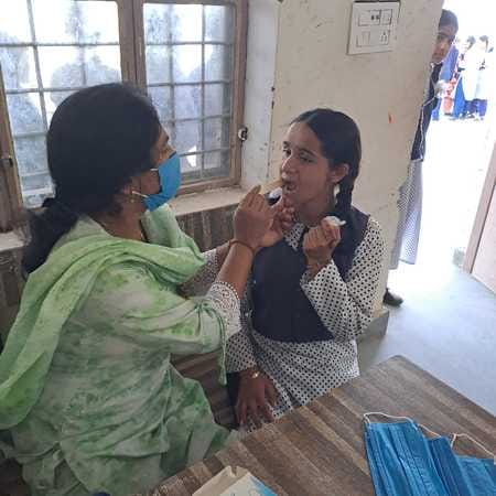 130 students were examined in the health camp.