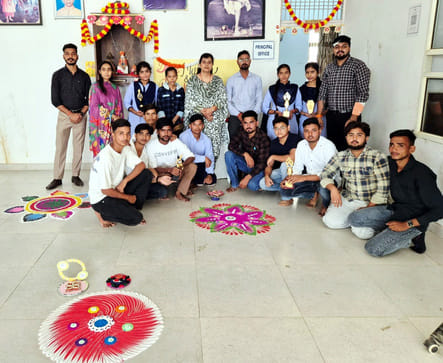 Kamini excelled in Rangoli, Priyanka in Deepak making.