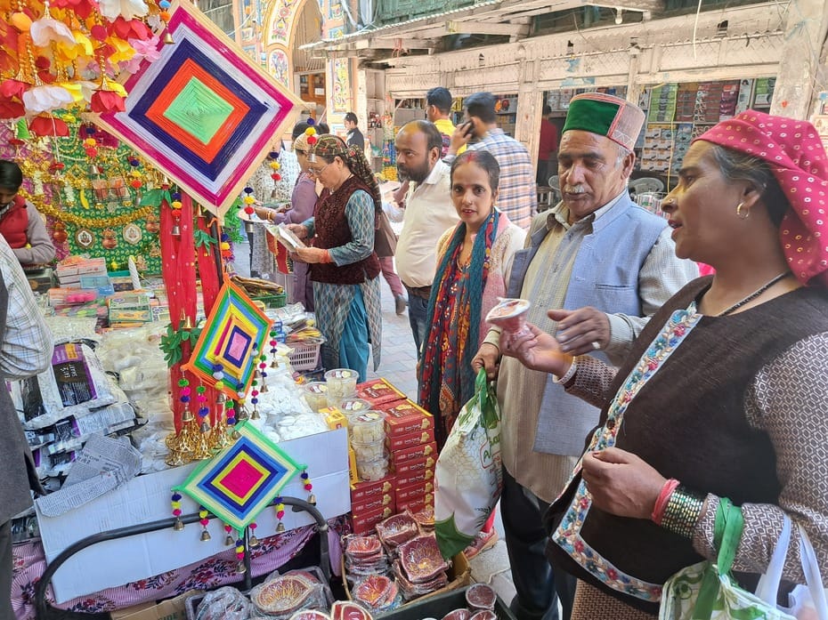 Rampur market decorated for Diwali and Dhanteras