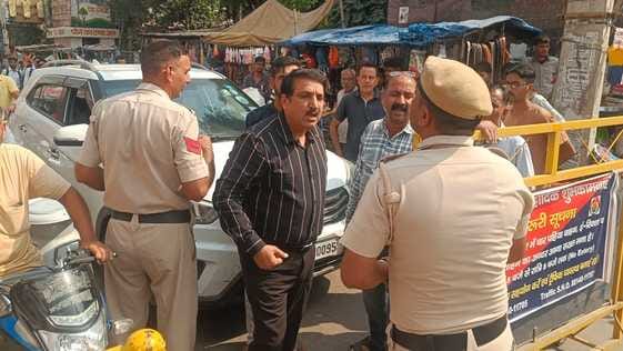 A politician clashed with a home guard after his vehicle entered a no-entry zone