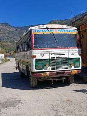 After two months, the corporation bus ran on the Seripul to Devthi road.