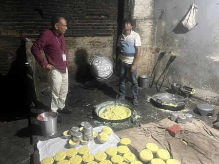 Milk production was four thousand liters daily, five thousand kilos of mawa was being made.