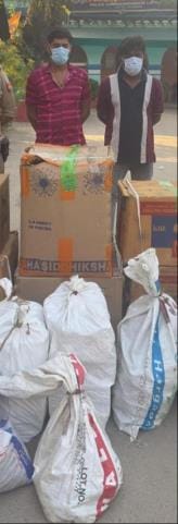 Raids in Banthra and Dubagga, a cache of firecrackers recovered