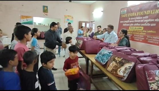 Celebrated Diwali with deaf and dumb children