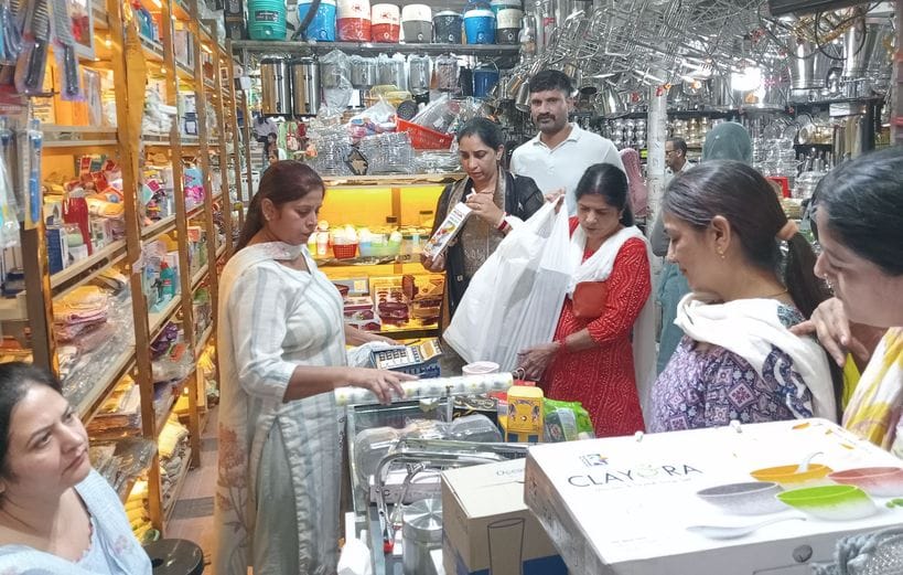 The utensils market is buzzing with excitement due to Dhanteras and Diwali festivals.