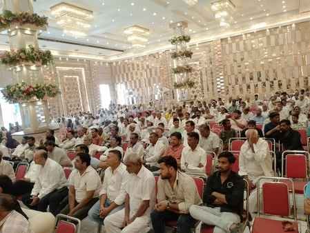 Dushyant Chautala was felicitated by the elders.