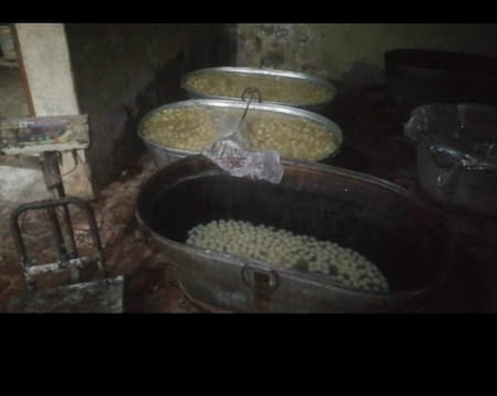 Two and a half quintals of rasgullas were destroyed after a raid.