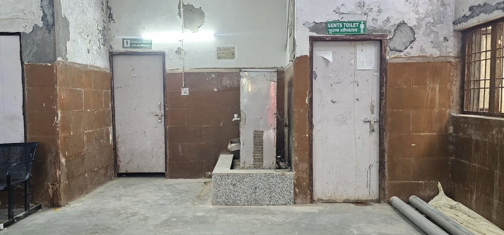Toilets of the district civil hospital are in bad condition